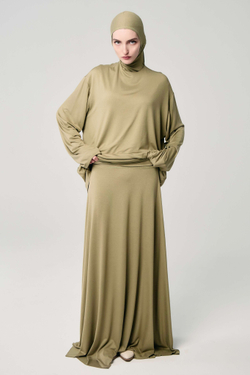 Юбка база широкая хаки