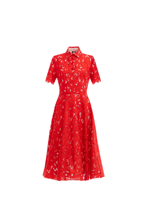 08-02-25 SS Хлопковое платье из "шитья" красное