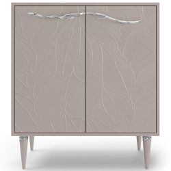 Комод Арт Колор leaves Классик Сильвер с 2 полками Серый агат