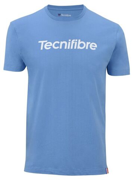 Теннисная футболка Tecnifibre Club Cotton Tee - azur