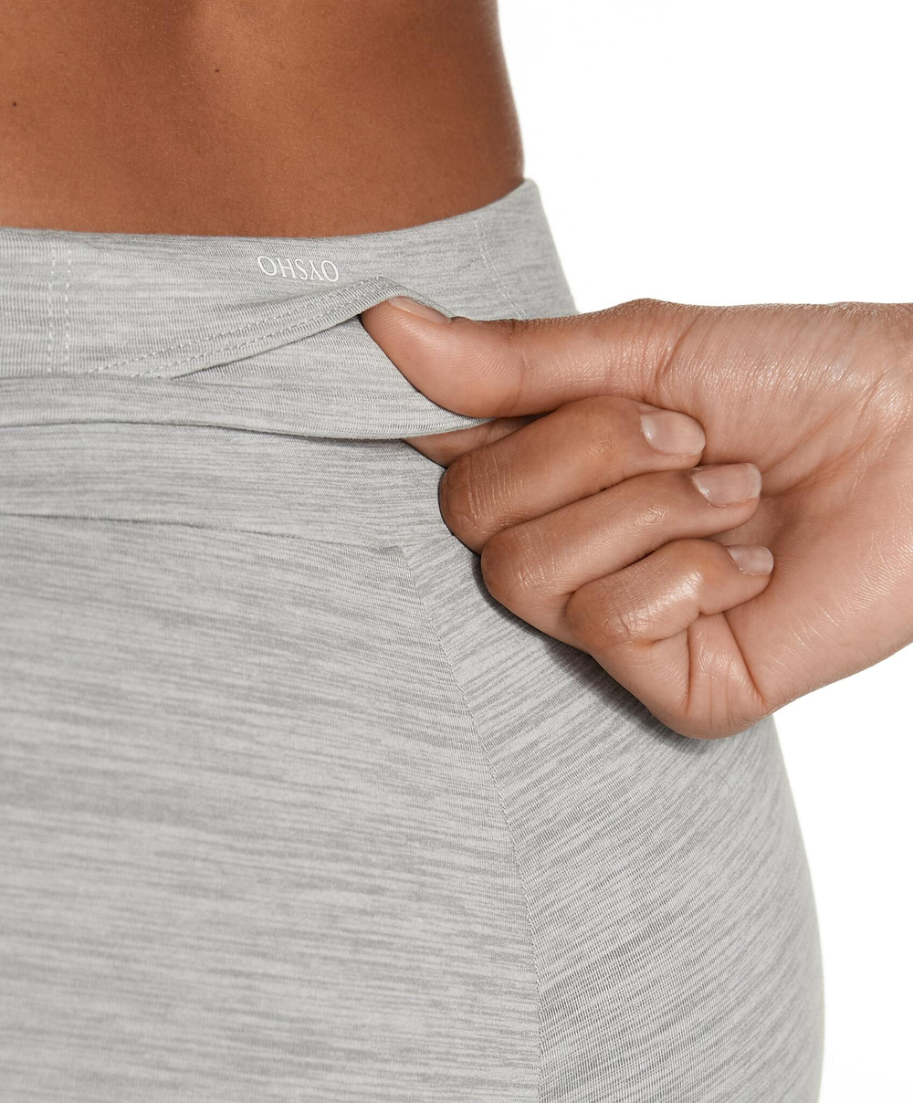 OYSHO Велосипедки Comfortlux с высокой посадкой длиной 10 см, светло-серый меланж