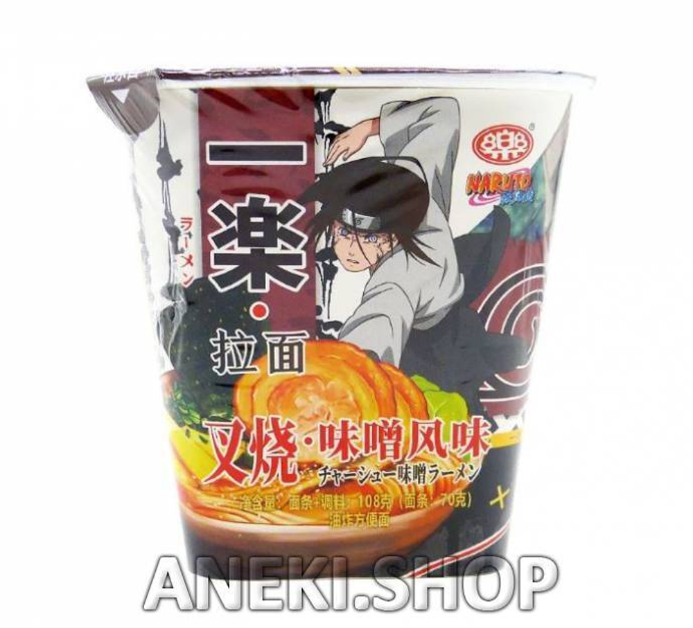 Лапша со вкусом тонкацу на мясном бульоне с мисо, нори и чесноком 108 г Naruto