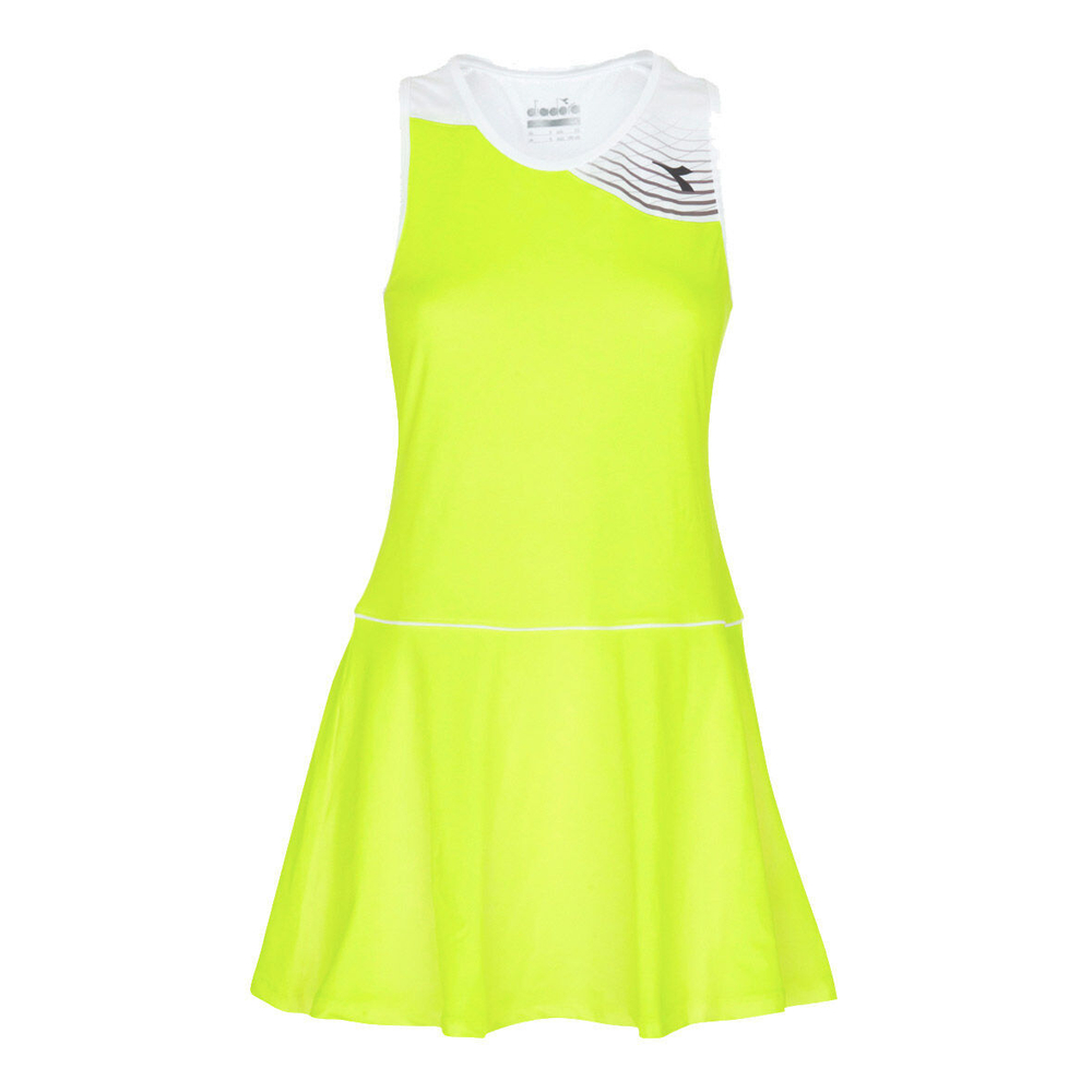 Женская теннисное платье Diadora Court Dress Women - Neon Yellow, White