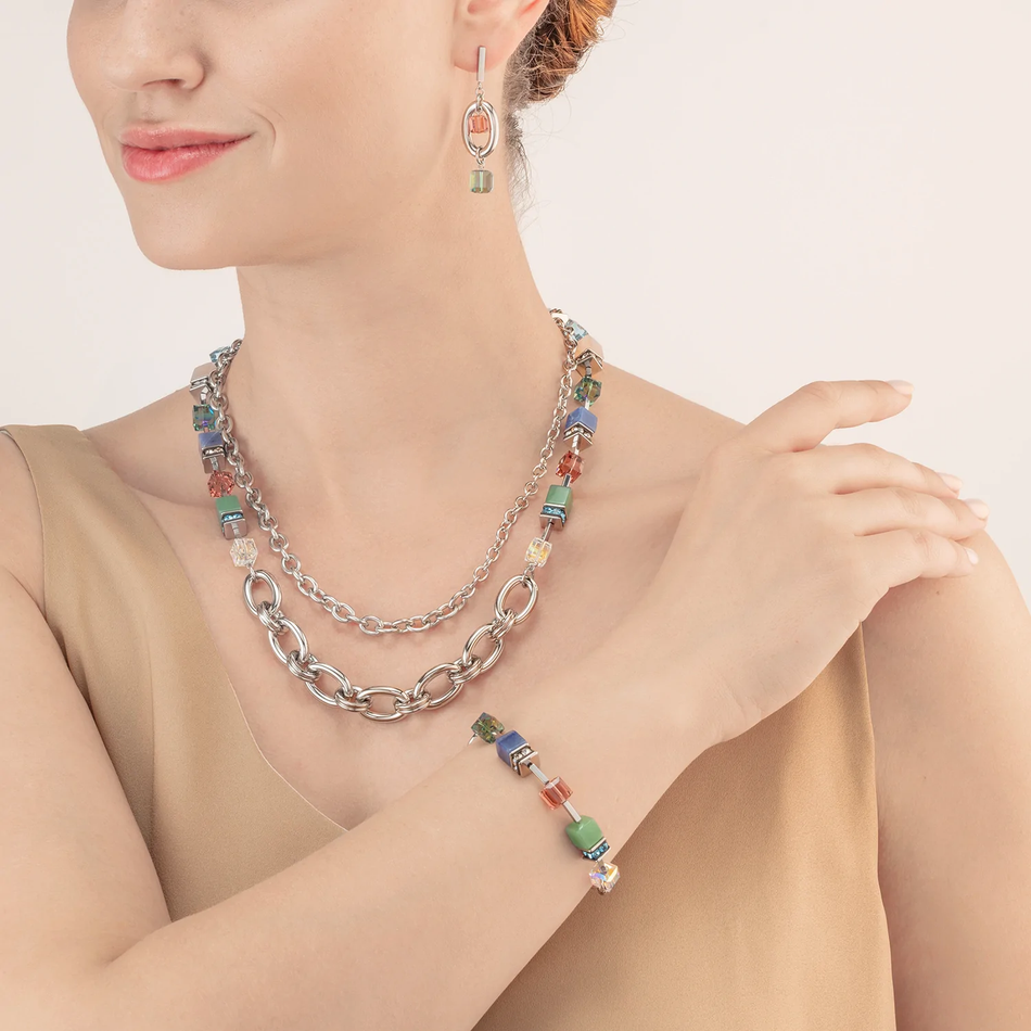 Колье-трансформер 4-in-1 Coeur de Lion Multicolor Gemstone 4520/10-1561