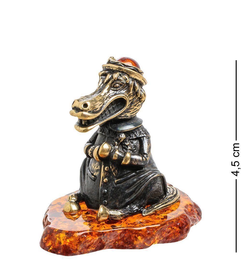 Народные промыслы AM-1582 Фигурка «Тетя Лошадь» (латунь, янтарь)