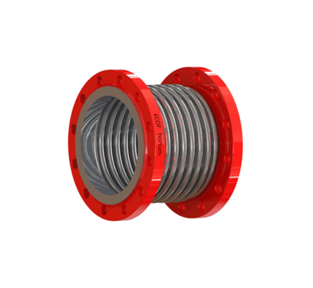 Компенсатор сильфонный осевой многослойный б/кожуха с внутренним экраном сталь нерж КСОF.3 Ру16 фл поворотный (фл сталь) Hortum