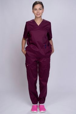 Брюки-джоггеры женские  MedicLine (Dark Magenta)