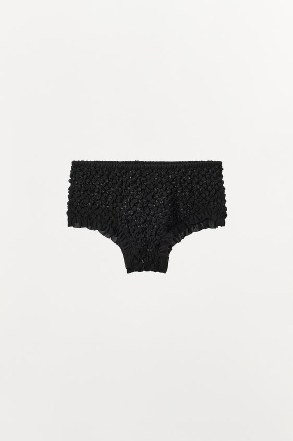 ZARA ТРУСЫ-ШОРТЫ С ТЕКСТУРОЙ, ЧЕРНЫЙ