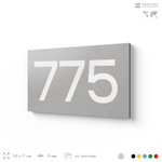 Номер на дверь 775, табличка на дверь для офиса, квартиры, кабинета, аудитории, склада, серая 120х70 мм, Айдентика Технолоджи