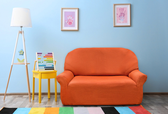 Чехол на 2-х местный диван Аляска, цвет Нарания