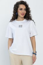 Футболка Аника (белая/коты) Б13493-20М LT Collection