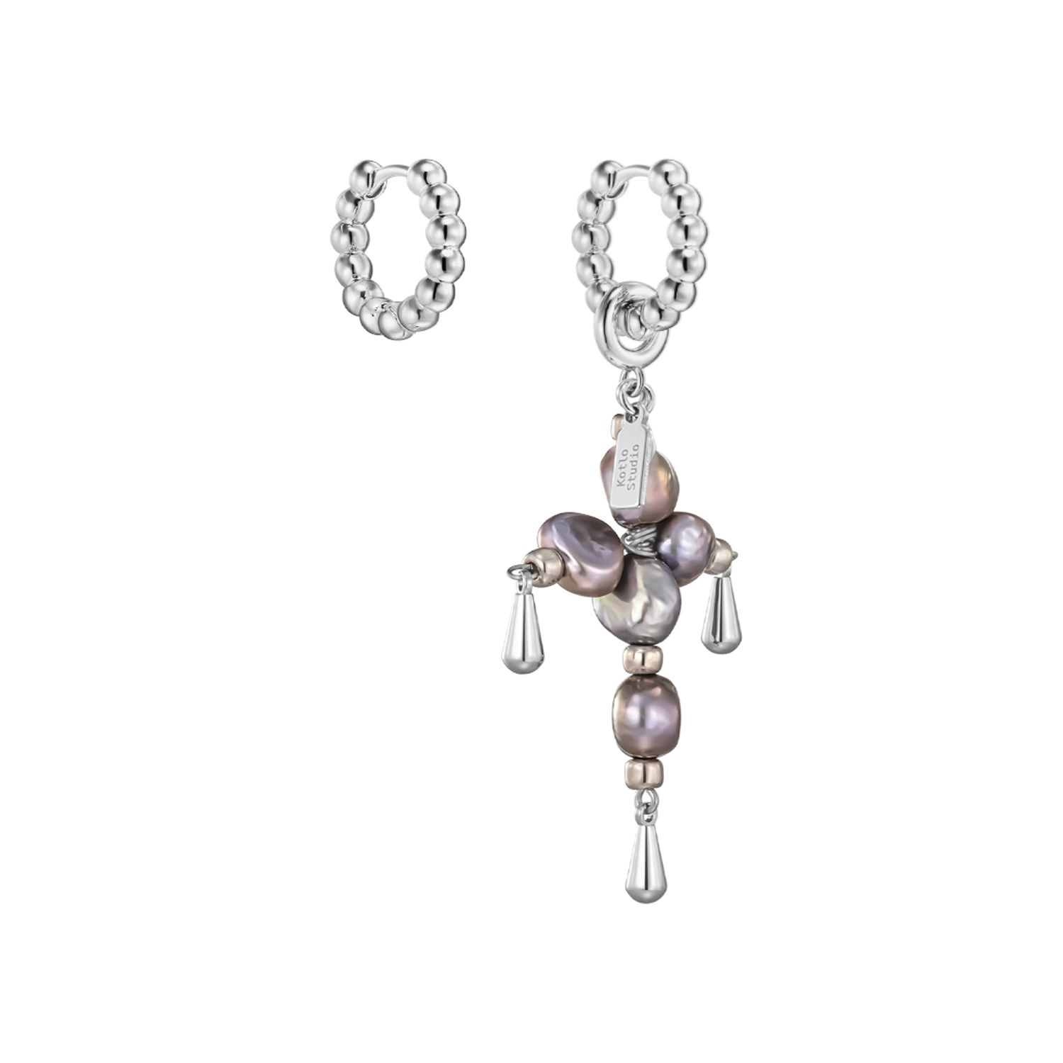 Серьги Holy Pearl Black Earrings