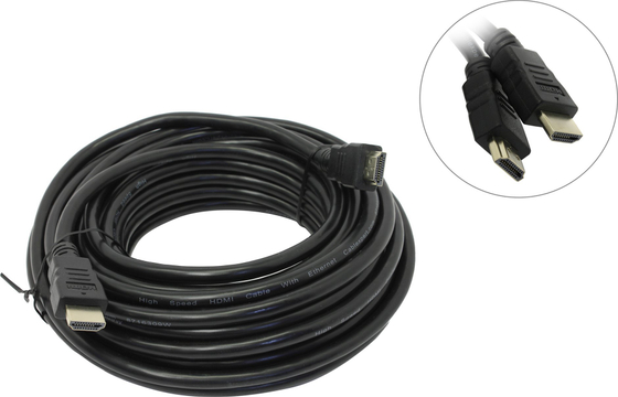 Gembird CC-HDMI4-10M, 10м, v1.4, 19M/19M, черный, позол.разъемы, экран, пакет Кабель HDMI