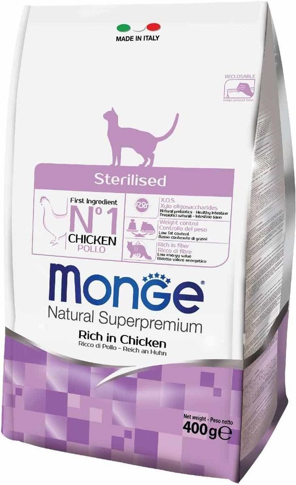 Monge Cat 400г Sterilized корм для стерилизованных кошек