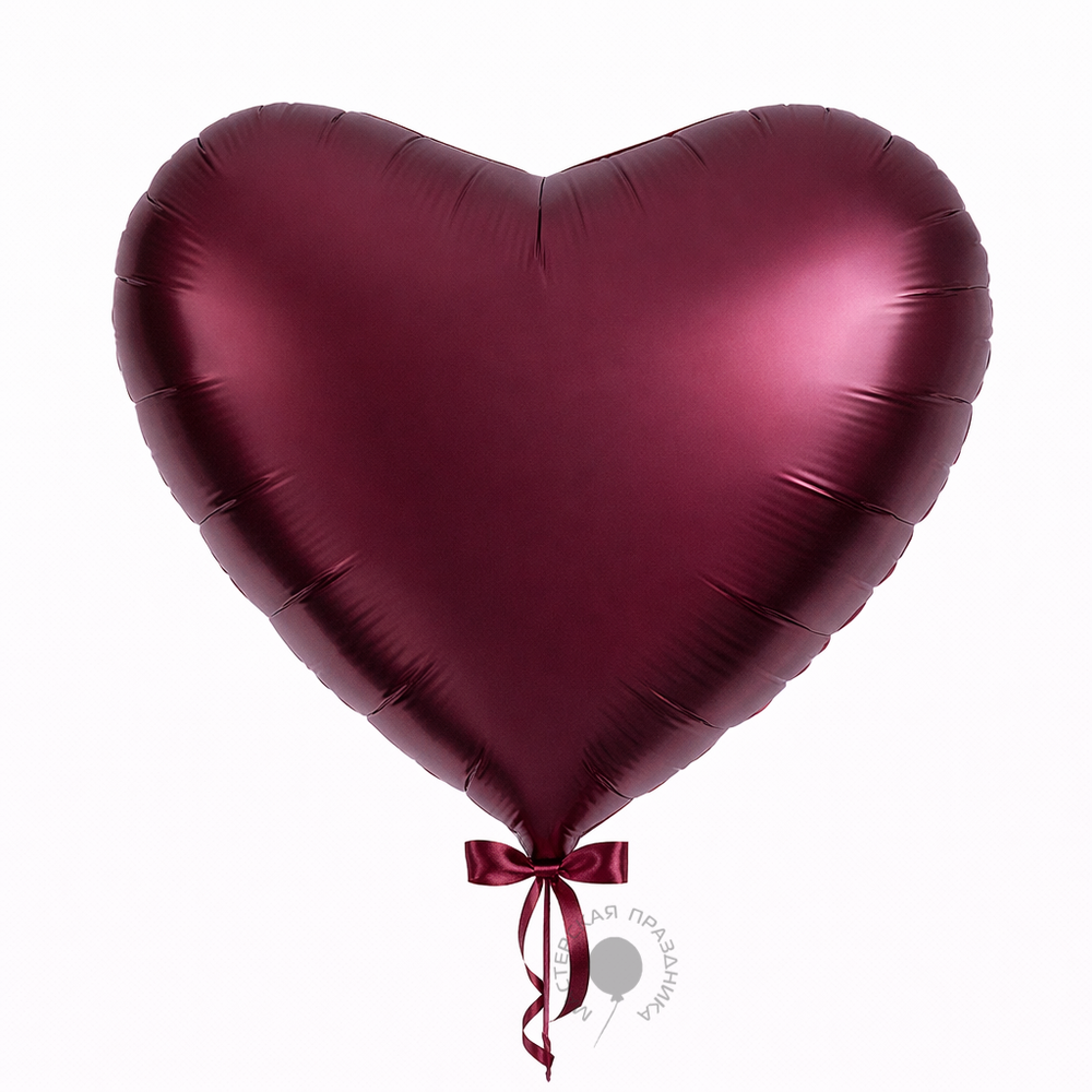Ag Шар 36'' / 91 см сердце вишневый темный (БГ-150) 