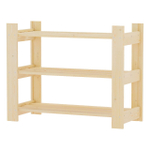 Стеллаж для рассады на подоконник деревянный 50 см, для игрушек и книг, в натуральной отделке