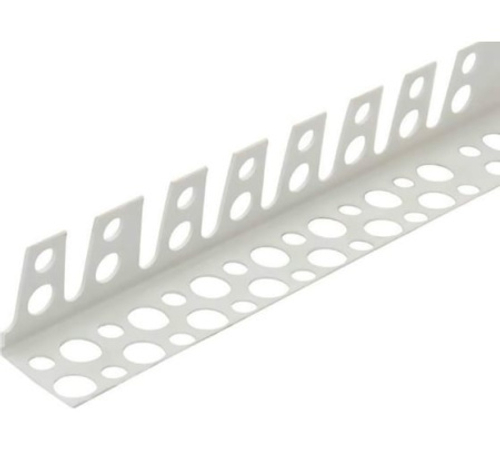 Угол штукатурный перфорированный арочный ПВХ Грейс 23х23 2,5м Белый