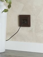 BRITE Розетка двойная RJ11+RJ45 кат.5E РК/Т12-БрТБ темная бронза IEK