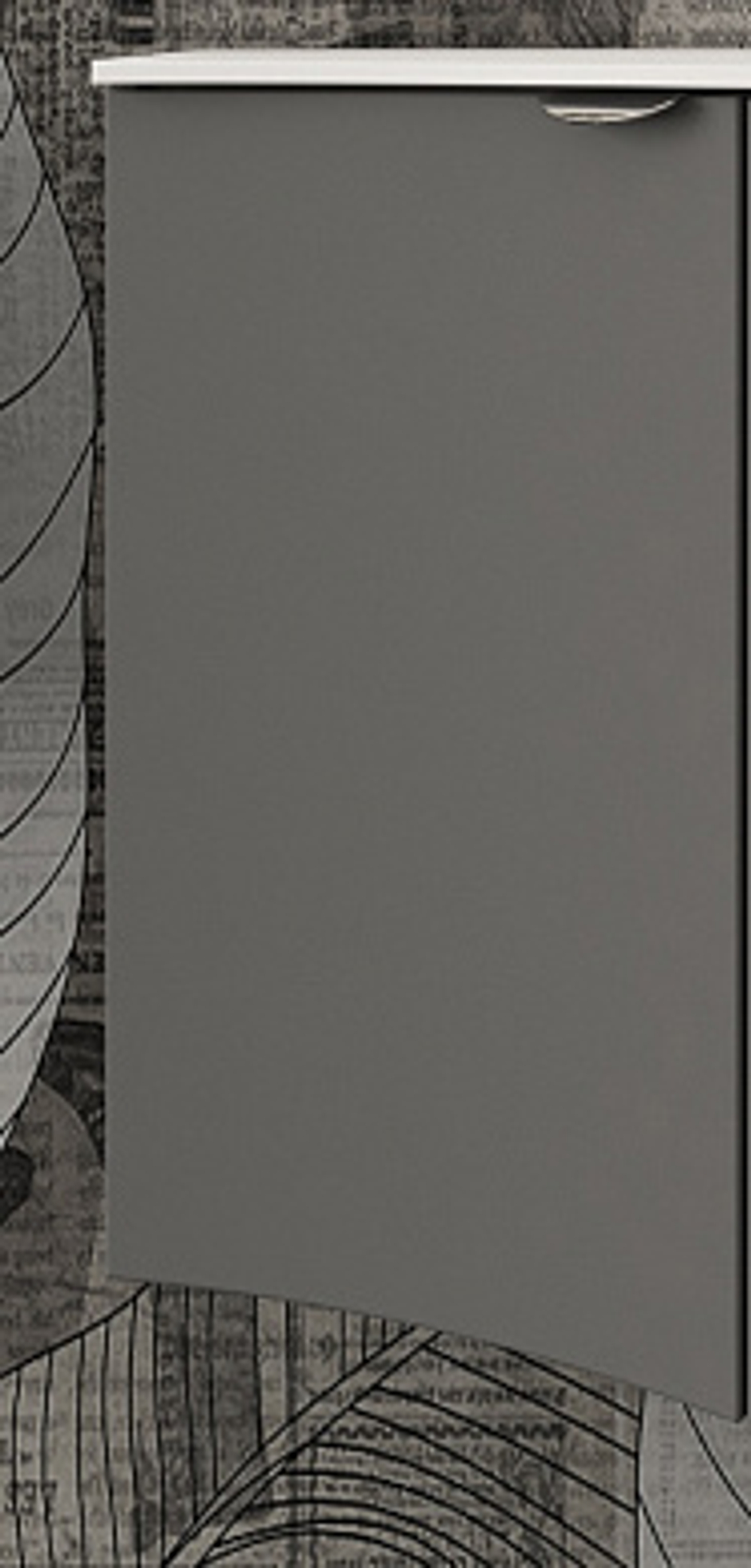 Мебель для ванной комнаты CEZARES RIALTO 104 см левосторонняя Grigio nuvola 55219 + 55220