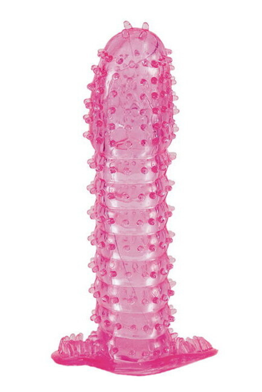 Розовая стимулирующая насадка с пупырышками Toyfa (Цвет: розовый)