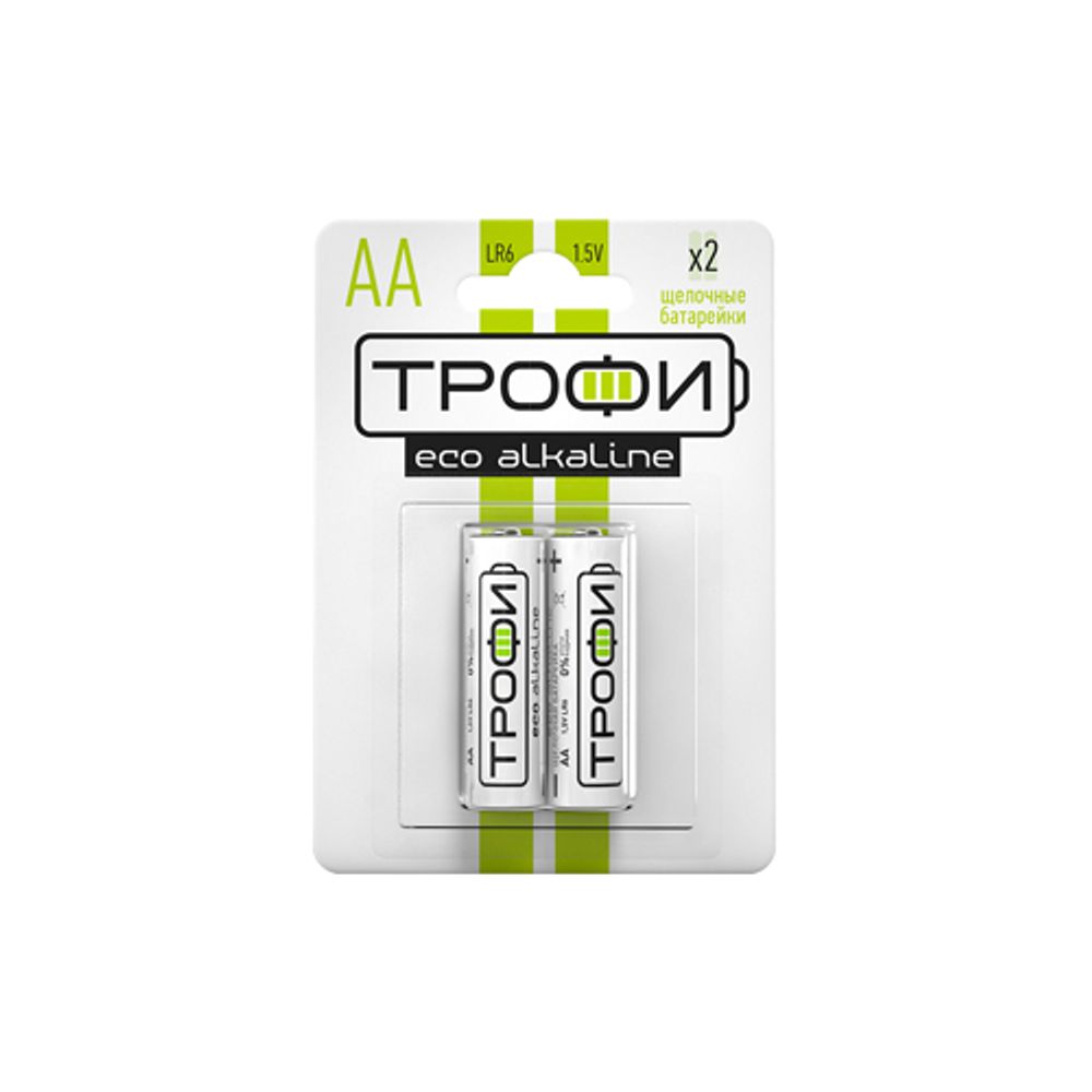 Батарейки Трофи LR6-2BL ENERGY Alkaline