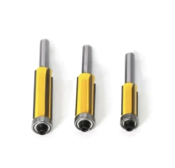 Фреза кромочная прямая, обгонная, 4 лезвия с нижним подшипником, 16x50, хвостовик 8 мм.