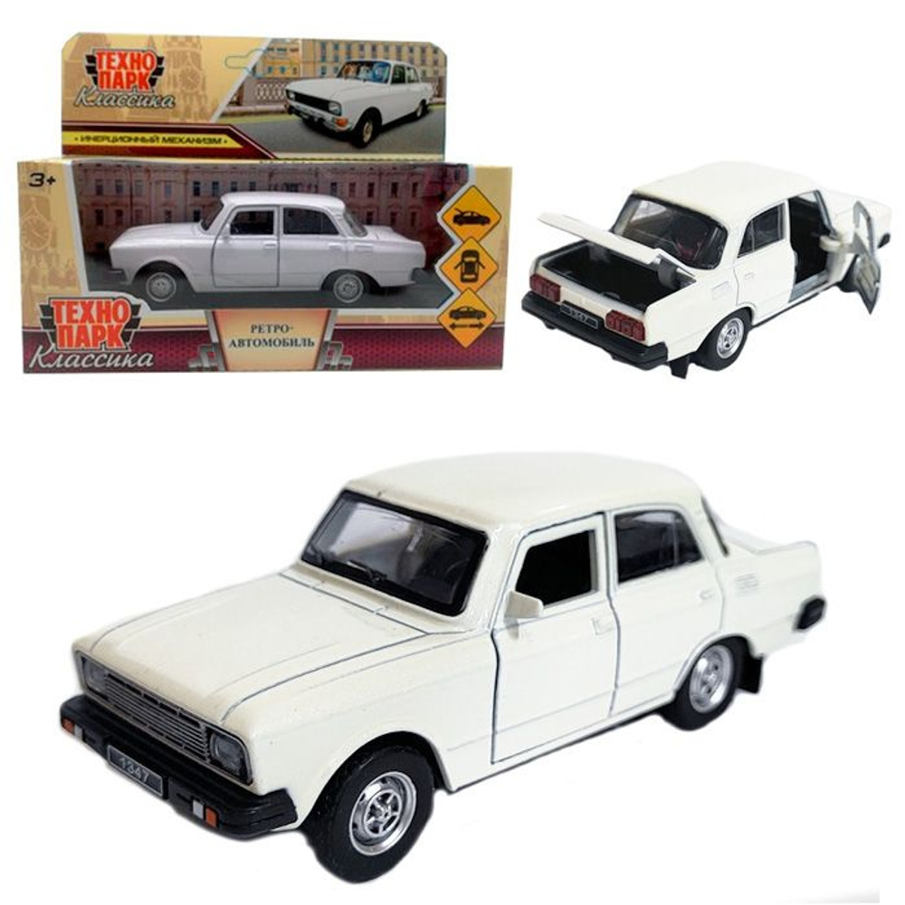 Модель «Москвич — 2140sl», инерция, 12,5 см, белый