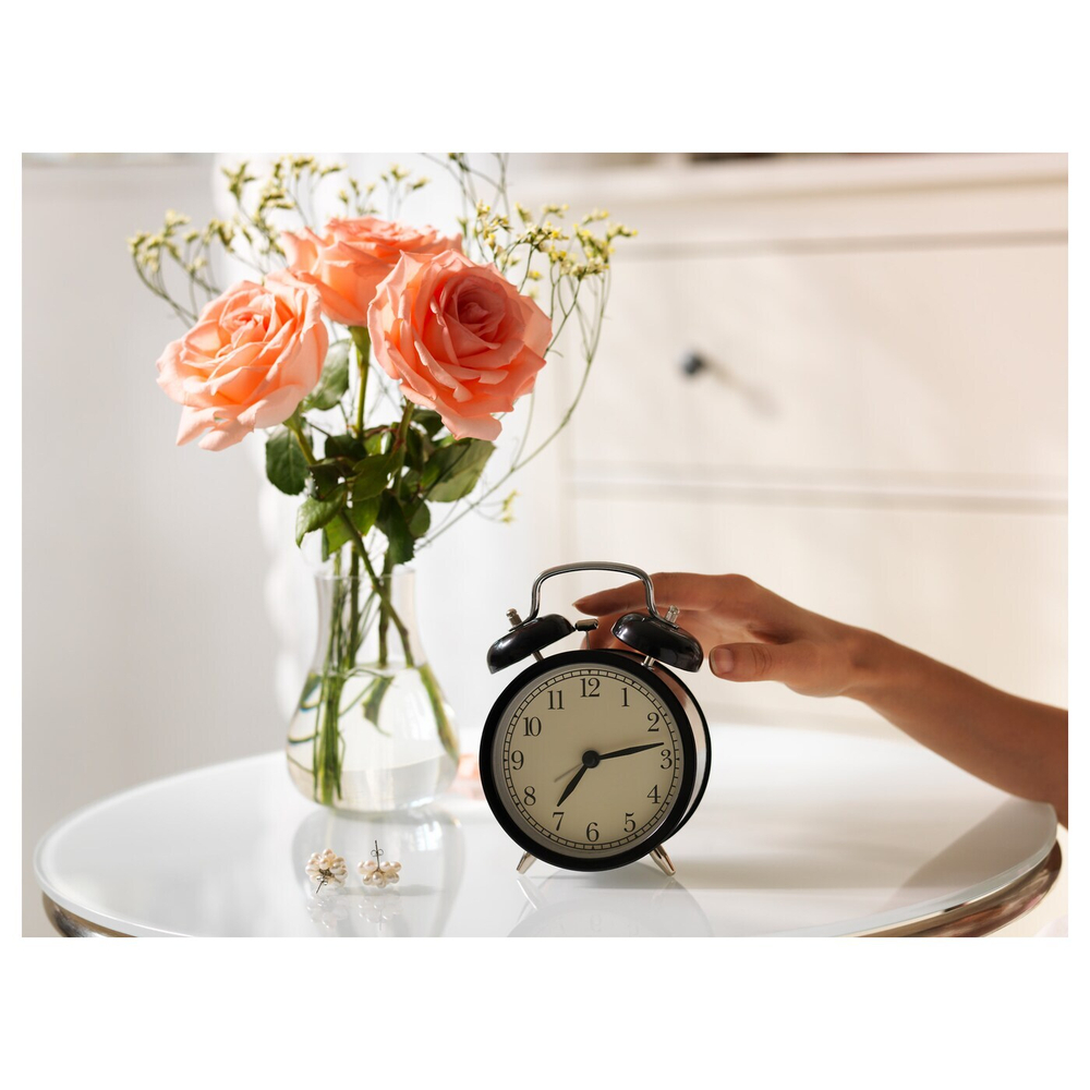 Часы настольные IKEA DEKAD (ДЭКАД), Черный, 10 см