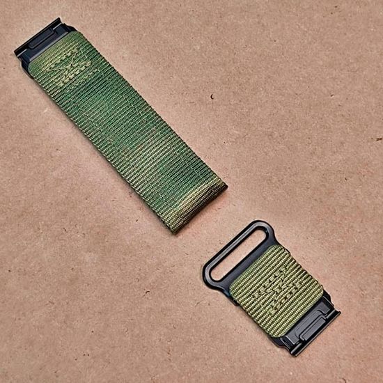 Нейлоновый ремешок Hemsut Rugged 26 мм для Garmin Fenix 7x 6x 5x, Tactix 7 Delta, Enduro 2, Instinct 2X быстросъемный (Хаки)