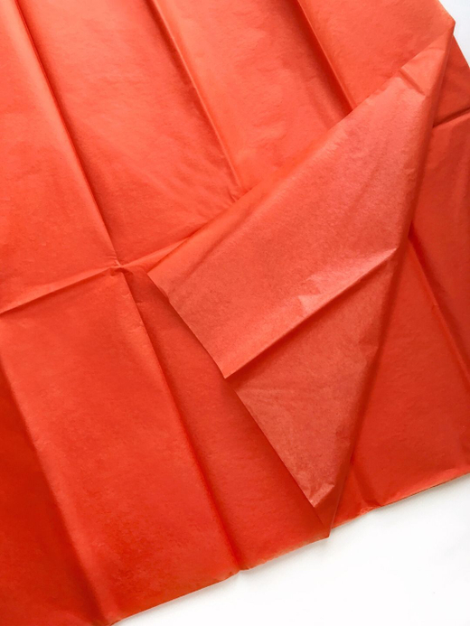 Бумага тишью 50 х 66 см (10 листов), оранжевая