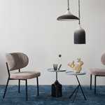 Столик кофейный sustainable collection, D37,7 см, серый/черно-белый