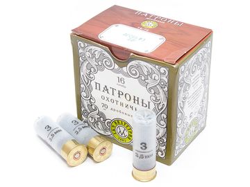 ПАТРОН ДЛЯ ГРАЖДАНСКОГО ОРУЖИЯ 16Х70 (3) [ПЛ 30 СКМ ИНДУСТРИЯ]