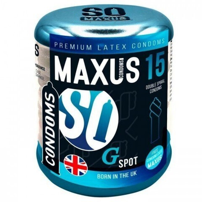 Презервативы гладкие, двойная спираль MAXUS G Spot 15 шт
