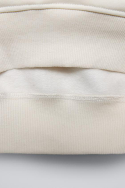 ZARA ТОЛСТОВКА С БАНТОМ, ЭКРЮ