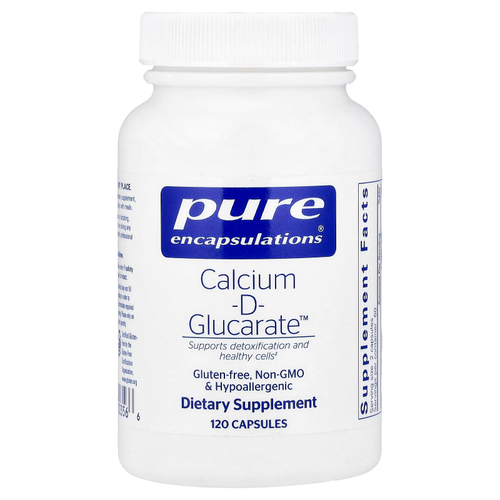 Pure Encapsulations, Calcium-D-Glucarate™, 120 капсул (500 мг в 1 капсуле)