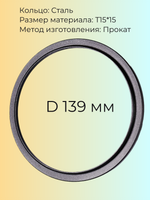 Кольцо из профильной трубы 15 мм. d 139 мм, р-р материала Т 15*15, вес 0,18 кг.
