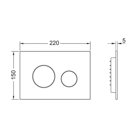 Пластиковая панель смыва унитаза TECEloop для системы двойного смыва, красная бронза металлик
