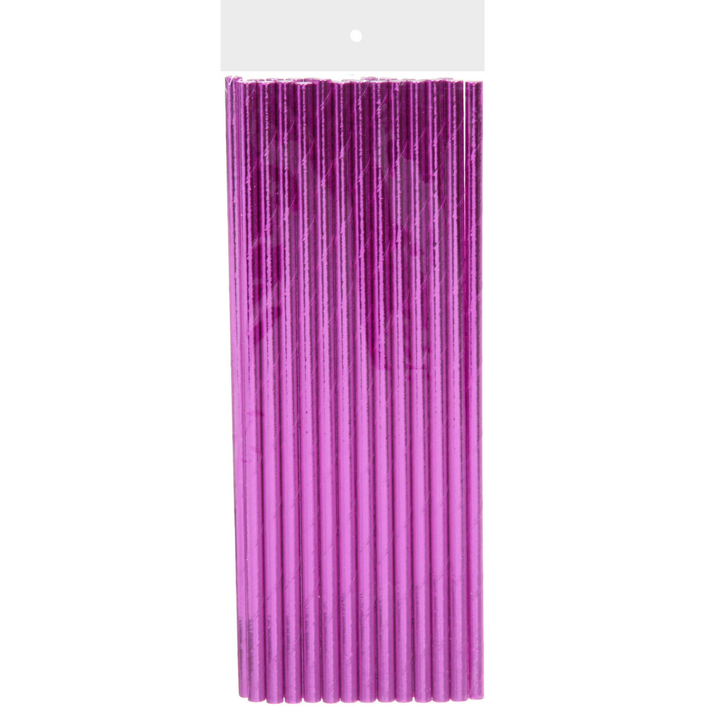 Трубочка для коктейля «Волшебство» 19,5 см d-6 мм (набор 25 шт), фиолетовый
