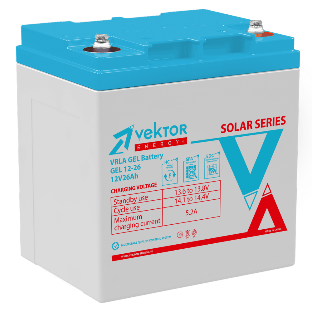 Аккумулятор  VEKTOR ENERGY GEL 12-26