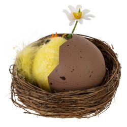 GAEM Набор из 2-х изделий декоративных "Гнездо пасхальное" (7*4,5), L15 W8 H7,5 см