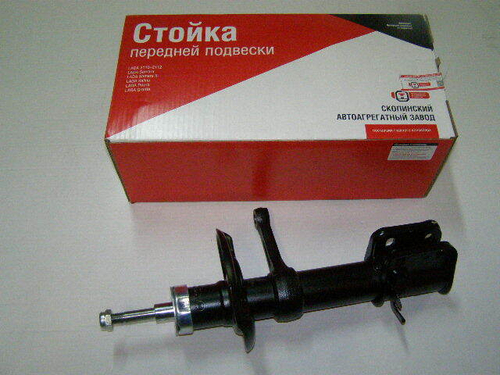 Стойка /1119/ передняя левая масл. (под бочкообразную пружину) 03-03 (ОАТ)