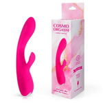 Розовый вибратор с клиторальным отростком - 17,5 см. (Цвет: розовый)