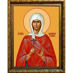 Александра Булгакова мученица. Икона на холсте.