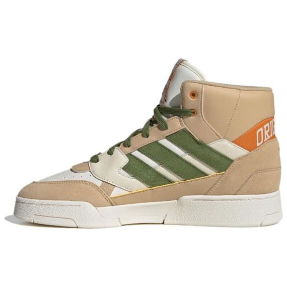 Кроссовки adidas originals DROP STEP для скейтборда Высокие бело-зеленые кроссовки