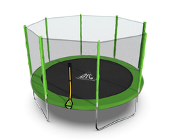 Батут DFC Trampoline Fitness с сеткой 12ft Светло-зелёный