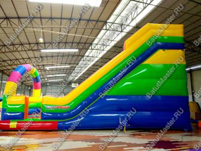 Детский надувной батут-горка "Без радуги никуда" 11*5*8м