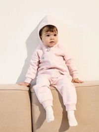 Костюм с толстовкой "Розовый меланж" утепленный 0+