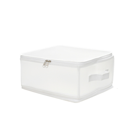 Короб складной на молнии "Калейдоскоп", Д300 Ш280 В150, прозрачный с серым