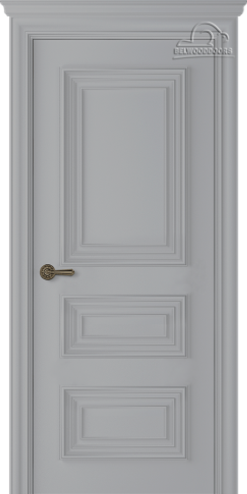 Дверь Палаццо 3/1 / Цвет Эмаль светло - серый / Двери Belwooddoors