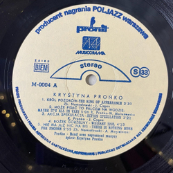 Винтажная виниловая пластинка LP Krystyna Pronko (Польша 1983)